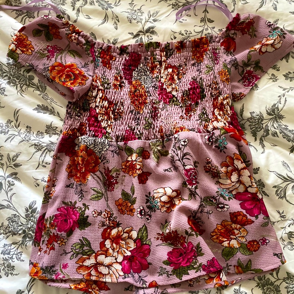 An off the shoulder crop top from monteau small
